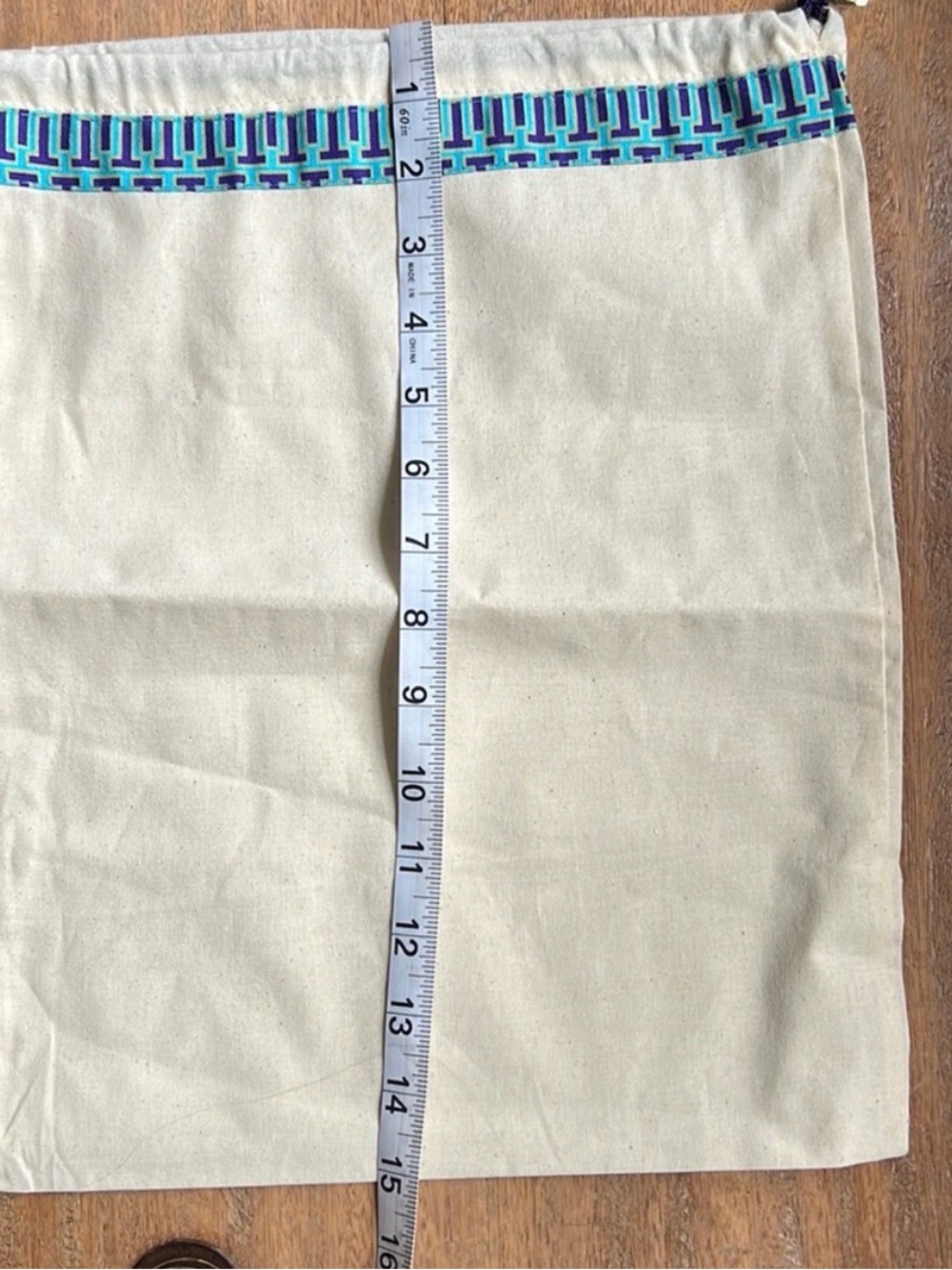 Tory Burch Cream Skirt with Blue and Teal Trim